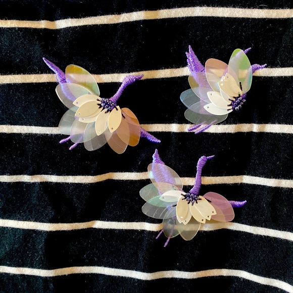 Ava & Viv Shirt 3XL Plus Size Black & White Striped Bird Detail w/ Sequins - Picture 6 of 6